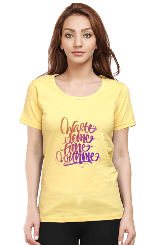 Waste some time with me Female Classic Crew T-shirt - My Store